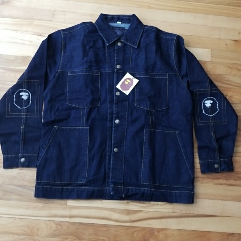 A Bathing Ape Bape Denim Insulated Jacket